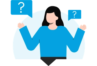 疑問を浮かべている人のイラスト